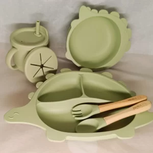 Silikonski set za hranjenje - Dinozaver